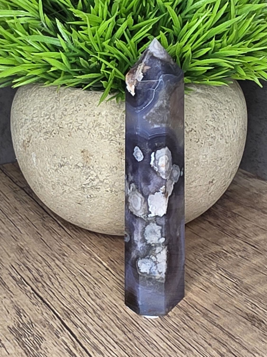 Purple Flower Agate, tower