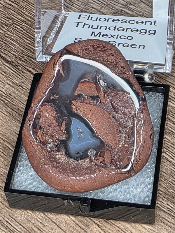 Fluorescent Thunder Egg in perky box