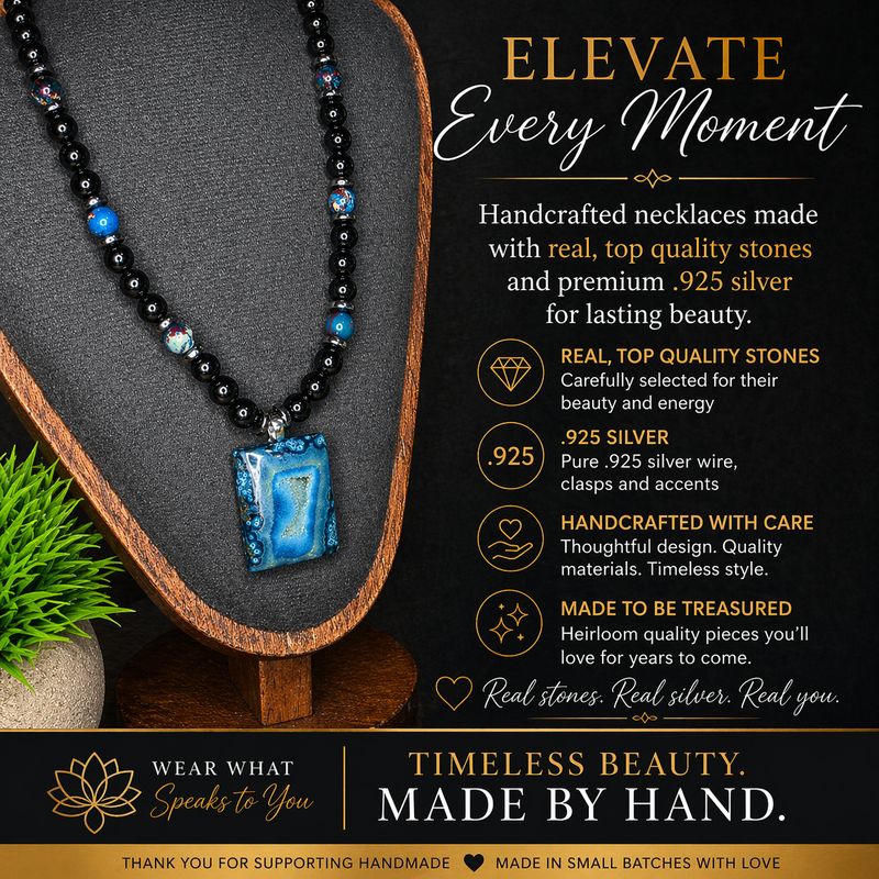 Tourmaline, Jasper &amp; Shattuckite necklace.