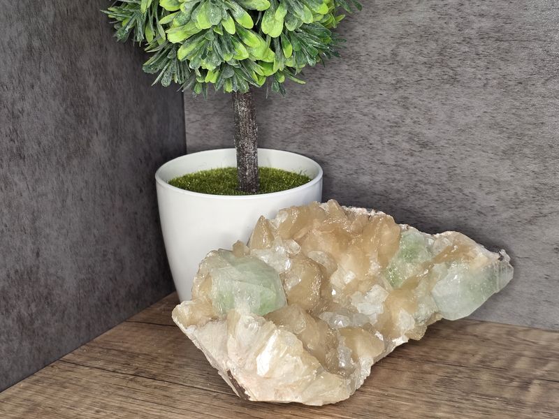 Green Apophylite w/Stilbite.  Sale priced!