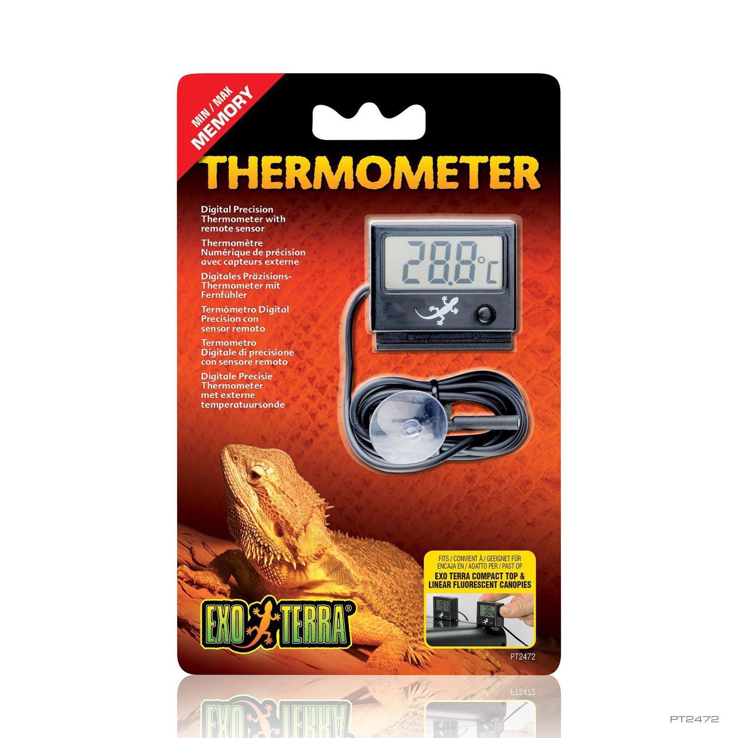 Exo Terra Digital Thermometer w/Probe C&amp;F