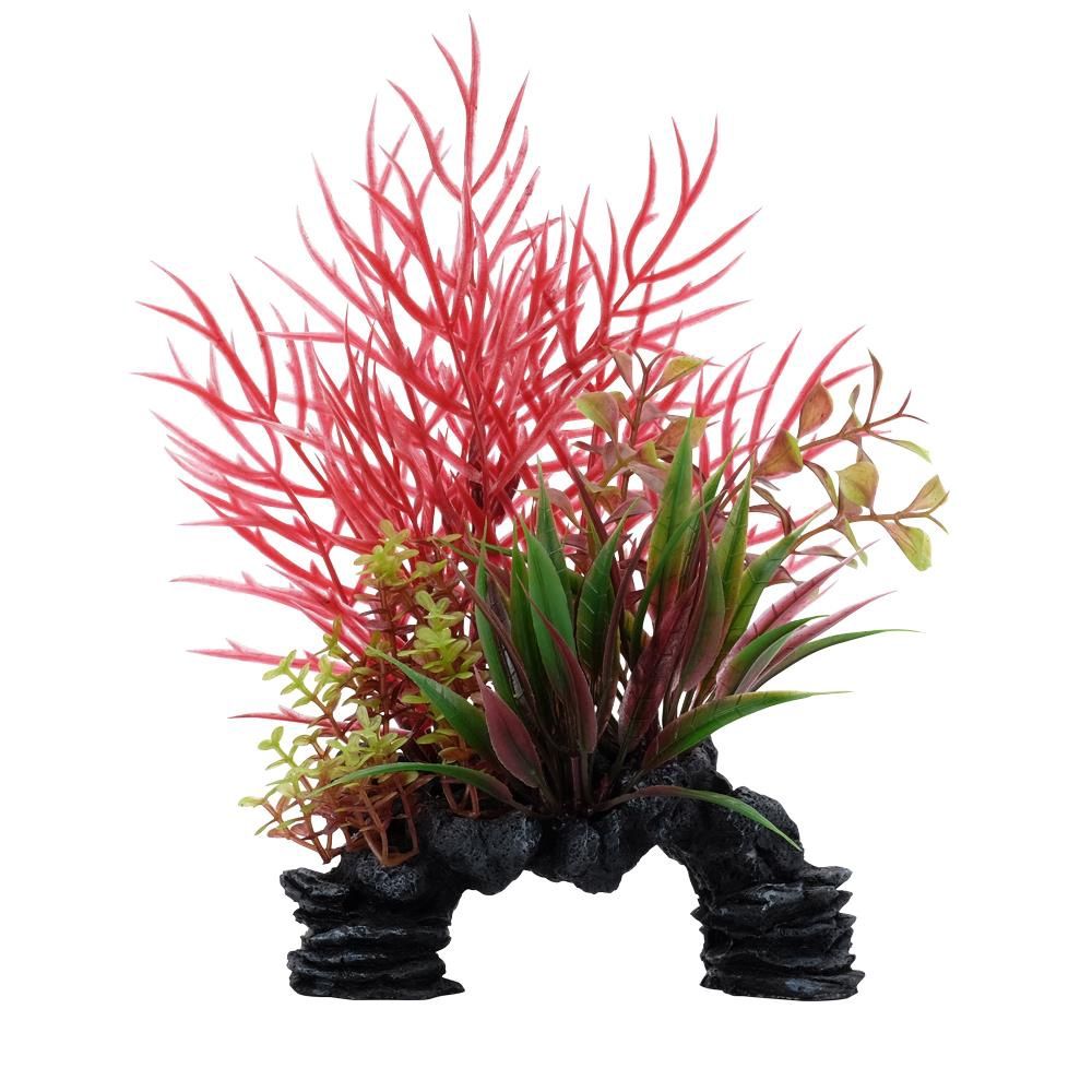 Fluval Red Wisteria Plant / Decor 8"