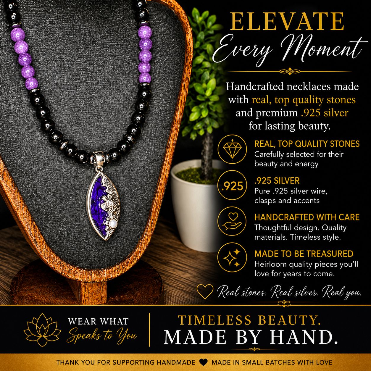Amethyst &amp; Silver necklace!