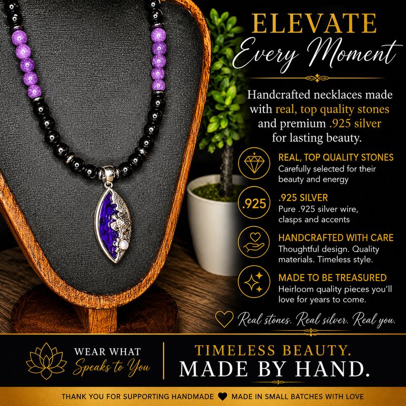 Amethyst &amp; Silver necklace!