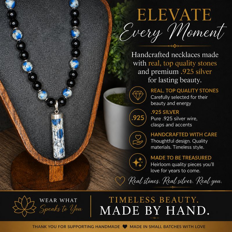 K2 stone &amp; Black Tourmaline necklace!