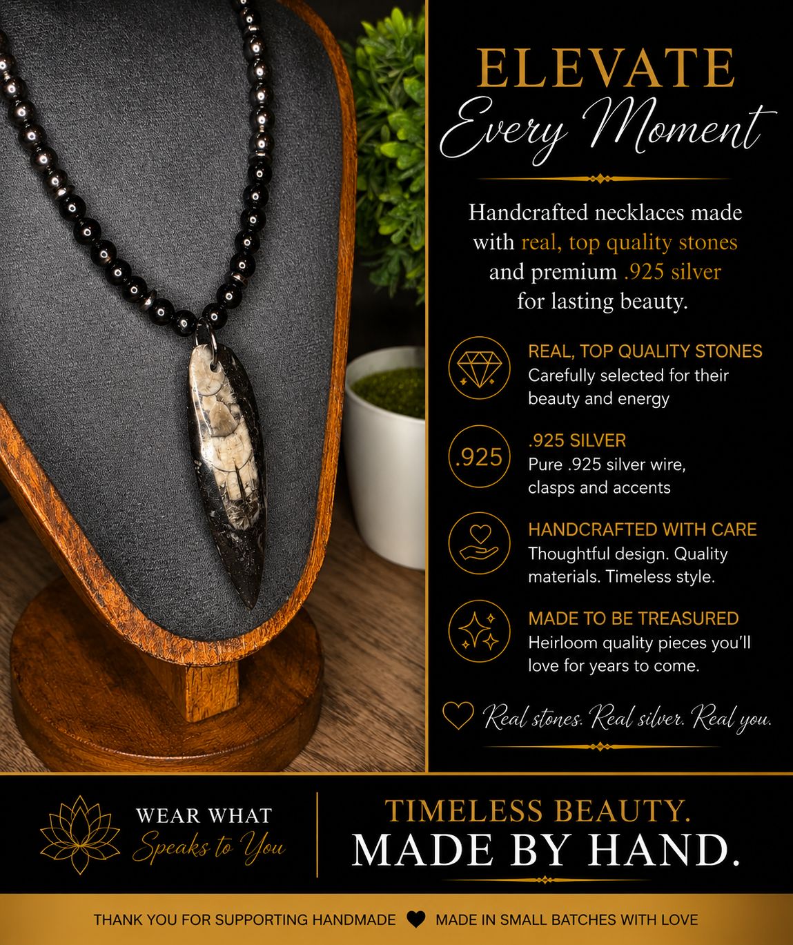 Orthoceras Fossil necklace