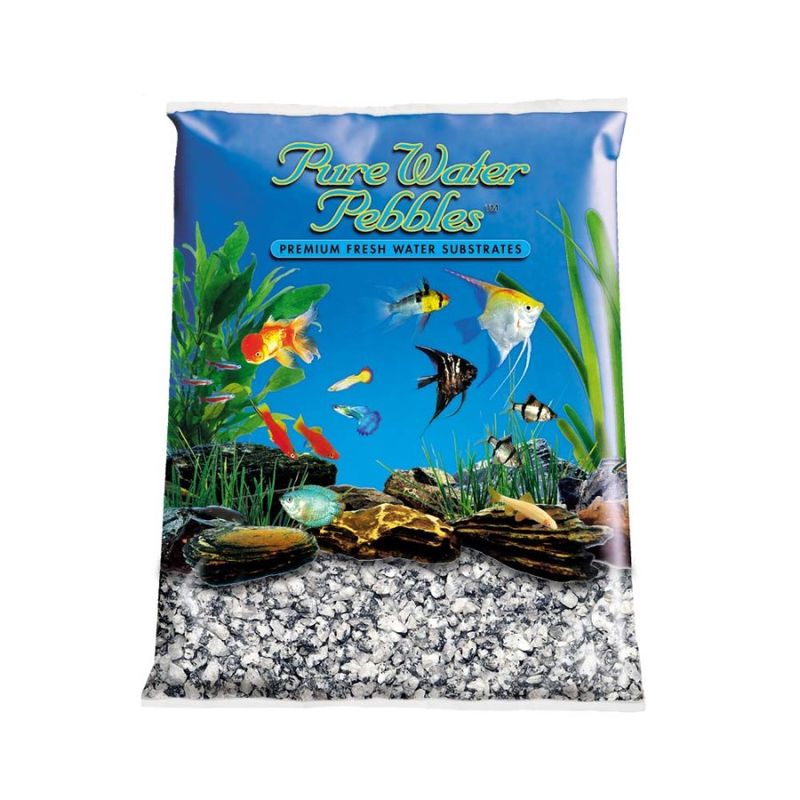 Pure Water Pebbles Premium Fresh Water Silver Mist Natural Aquarium Gravel 6ea/5 lb