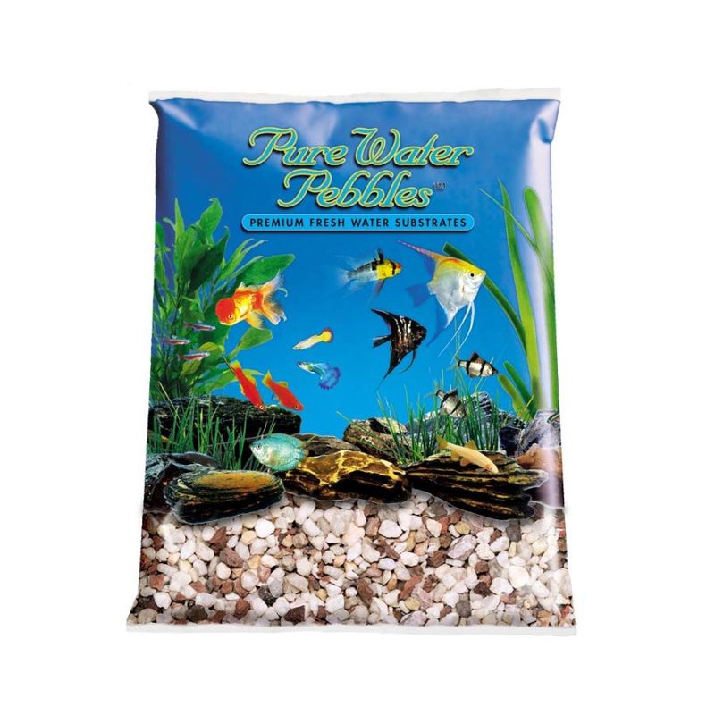 Pure Water Pebbles Premium Fresh Water Custom Blend Natural Aquarium Gravel 6ea/5 lb