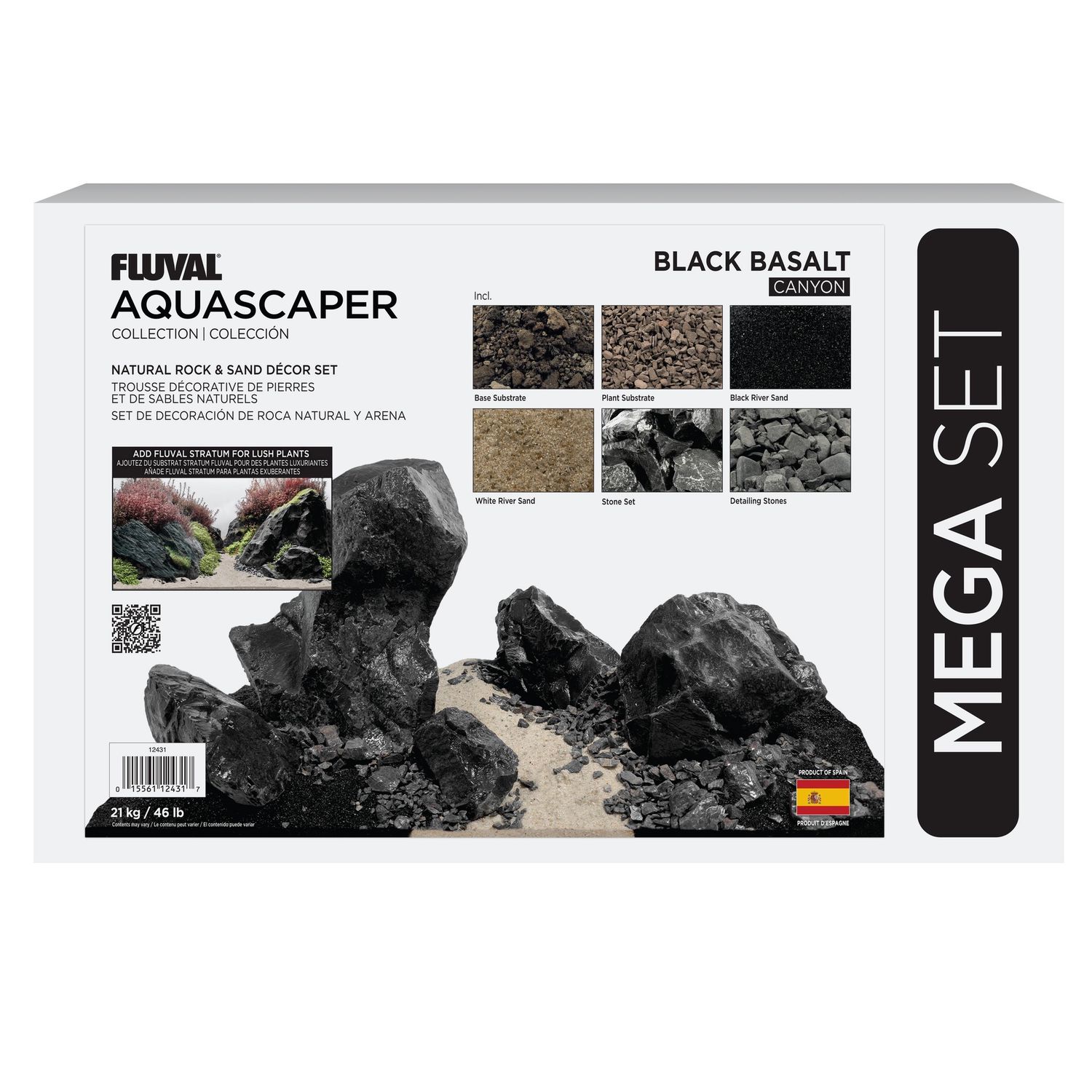 Fluval Aquascaper’s Mega Kit 60P Black