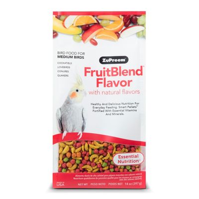 ZuPreem FruitBlend Bird Food Medium Birds, 1ea/0.875 lb