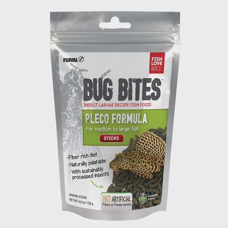 Bug Bites Pleco Sticks, 4.6 oz / 130 g