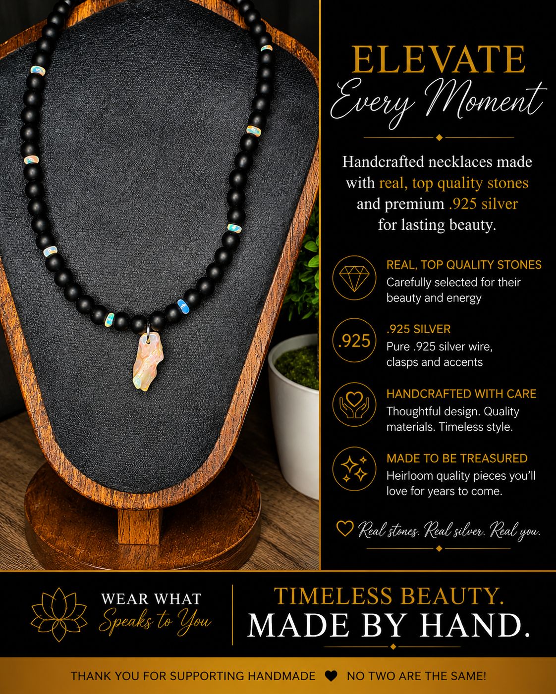 Opal &amp; Onyx, necklace!