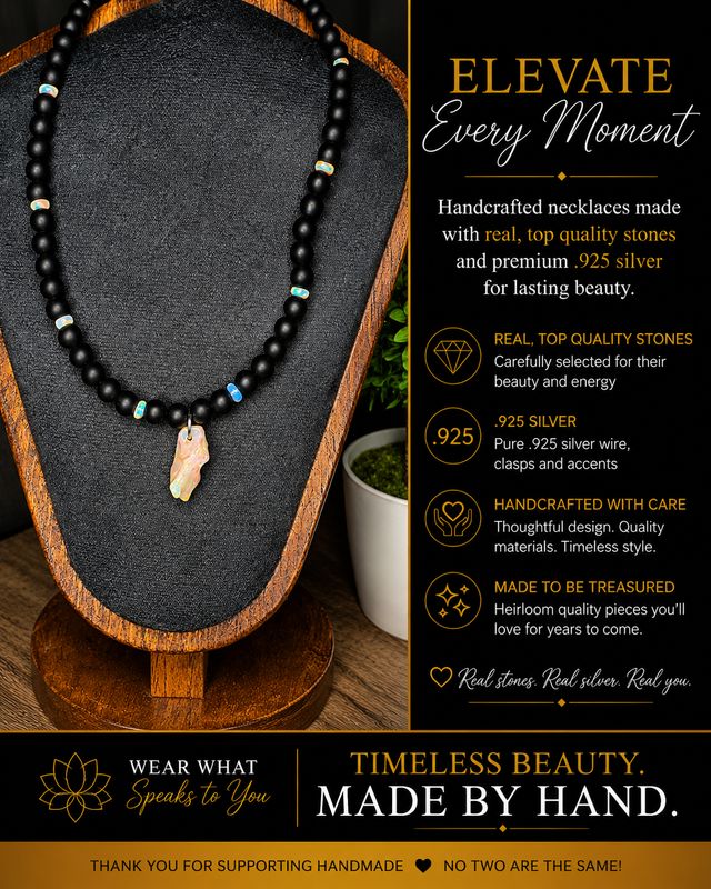 Opal &amp; Onyx, necklace!