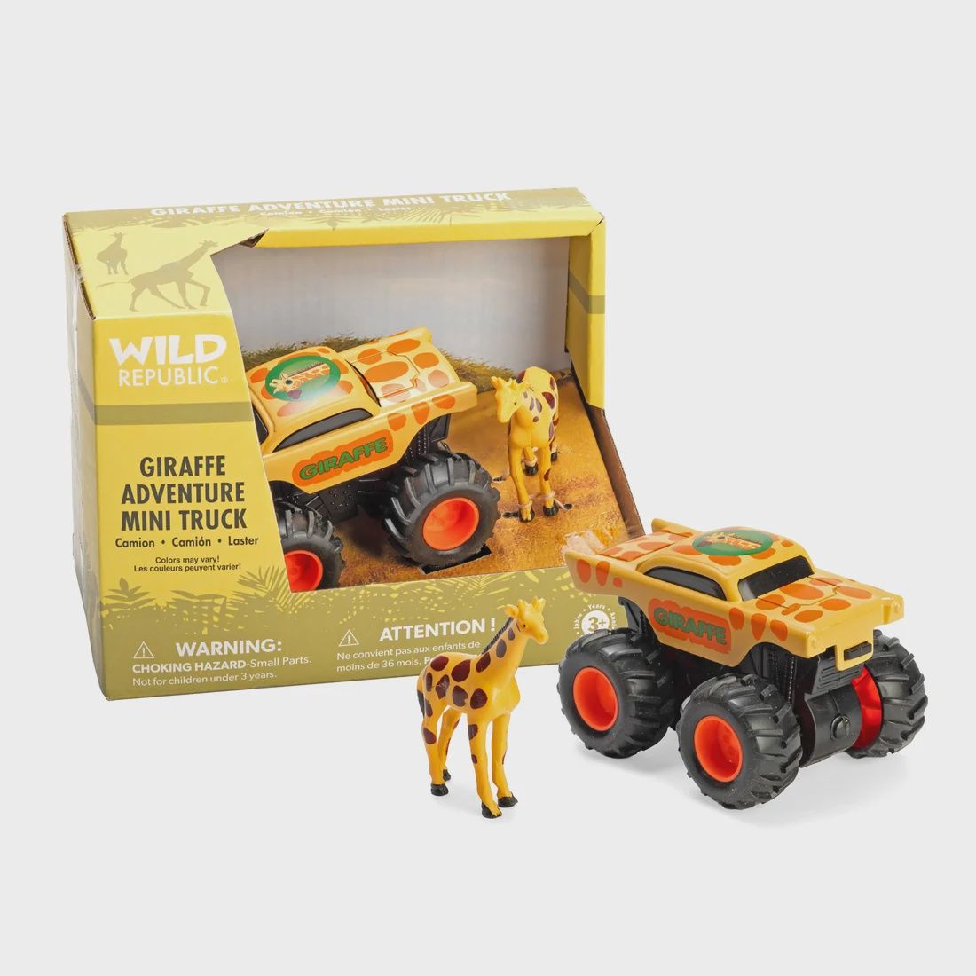 Adventure Mini Truck Giraffe Action Toy Set - 4"