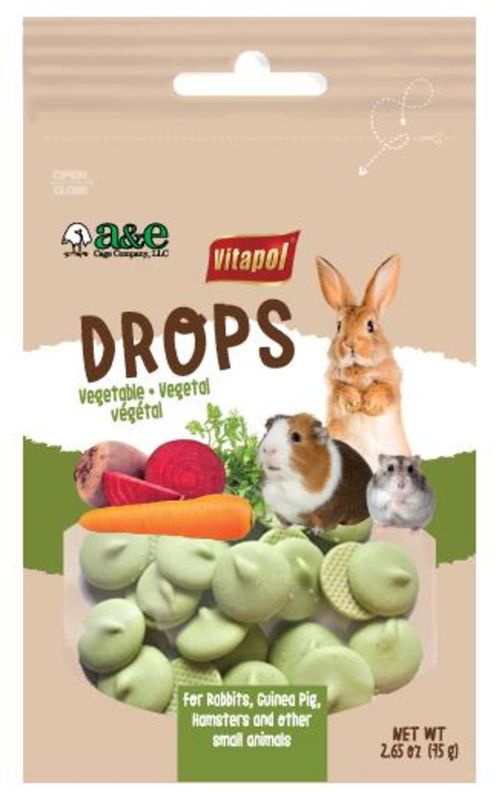 A &amp; E Cages Vitapol Drops Small Animal Treats Vegetable, 1ea/2.65 oz