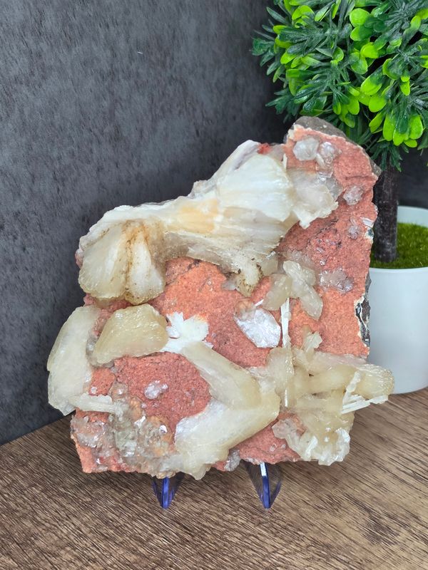 Pink Chalcedony w/Stilbite &amp; Apophyllite from India!