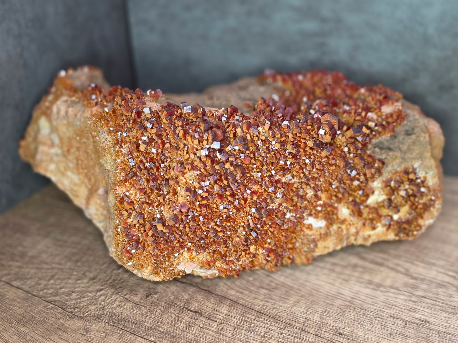 Massive, Vanadinite, on matrix.  HUGE piece!