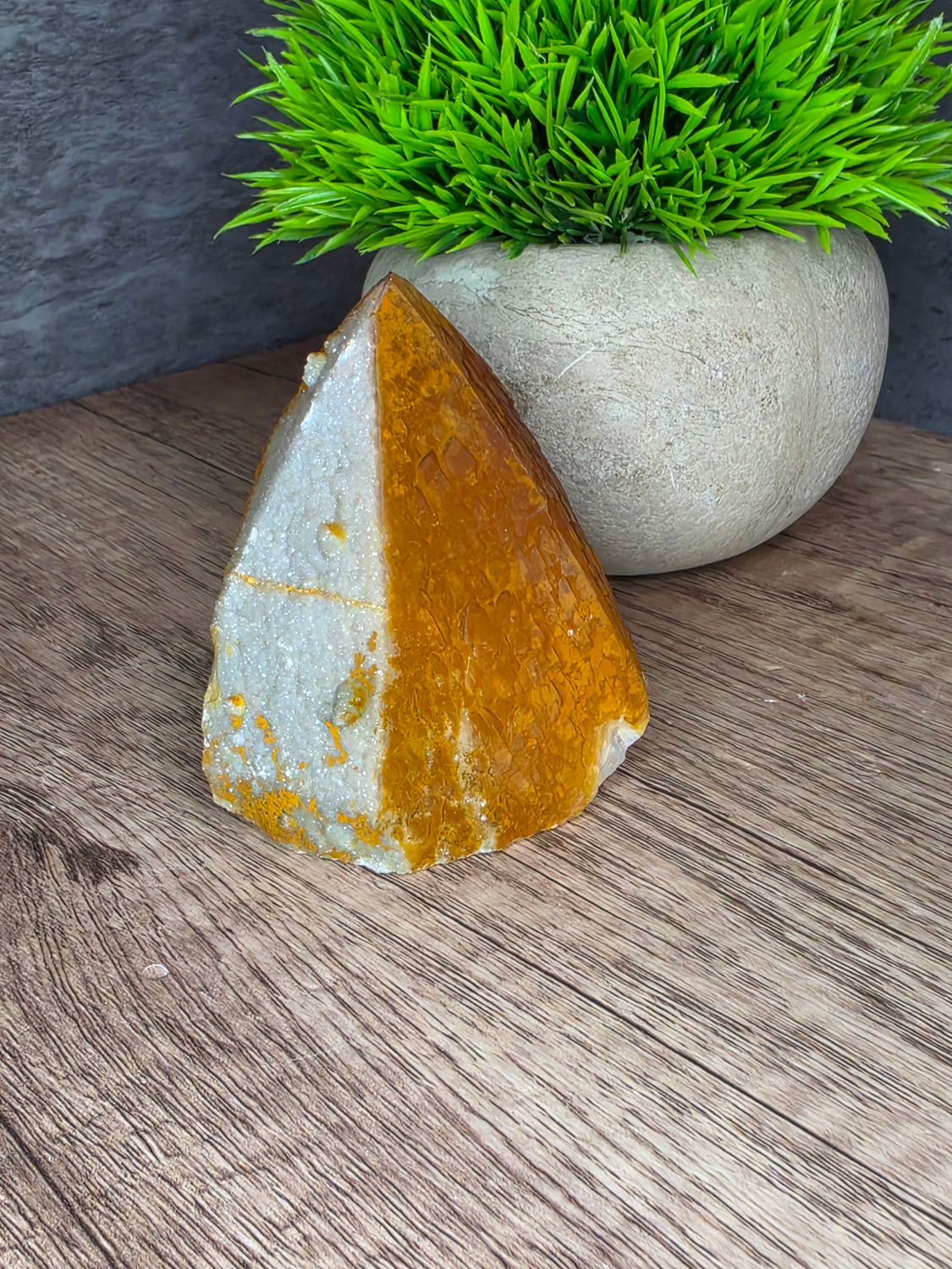 Quartz point w/Limonite