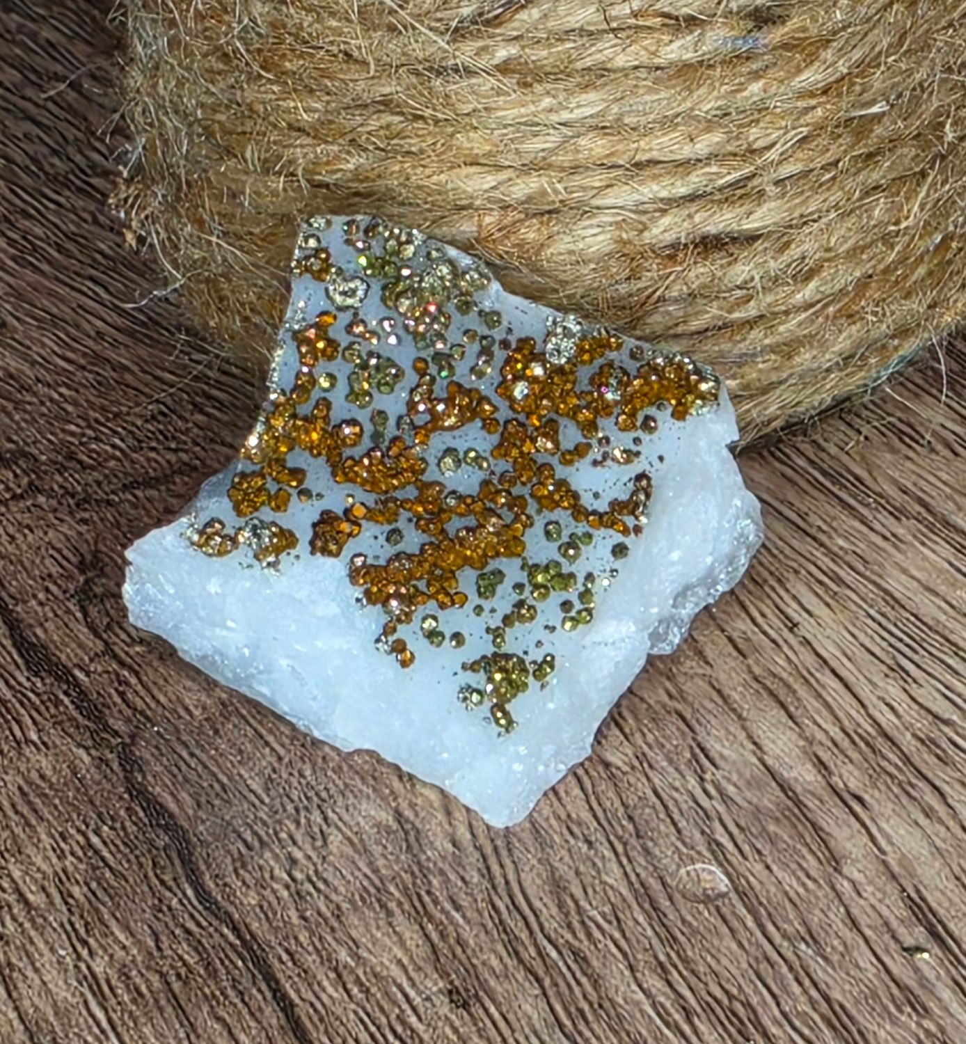 Pyrite on Chalcedony #2.  Double sided!