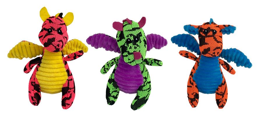 Multipet Dragon Dog Toy Assorted, 1ea/5 in