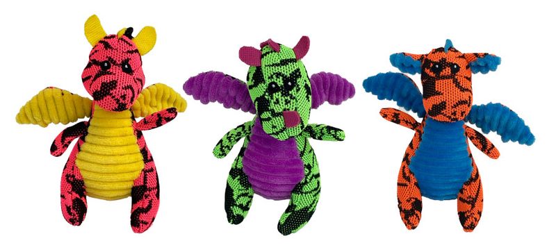 Multipet Dragon Dog Toy Assorted, 1ea/5 in