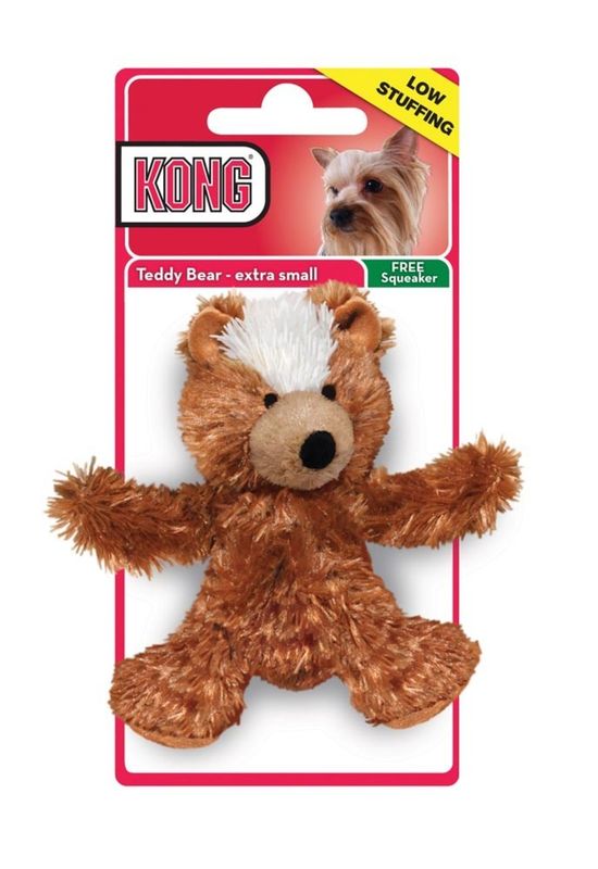 KONG Unstuffed Dog Toy Teddy Bear with Squeaker 1ea/XS