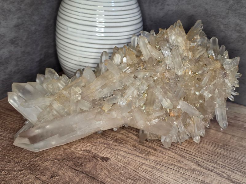 Natural, raw crystal cluster.  Awesome piece!