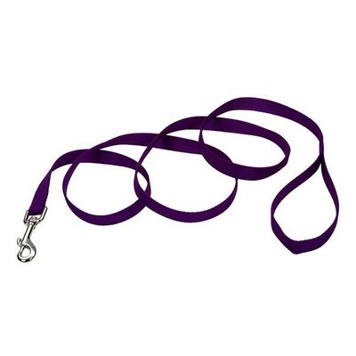 Coastal Single-Ply Dog Leash, Purple, 5/8-in Wide x 4-ft Long