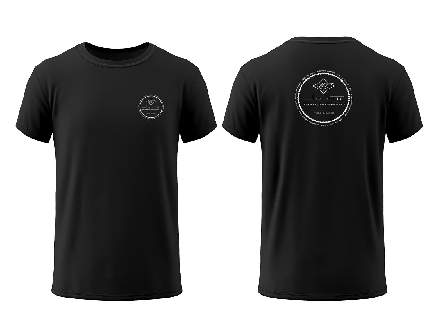 JOINTS T-SHIRT BLACK POLY ART