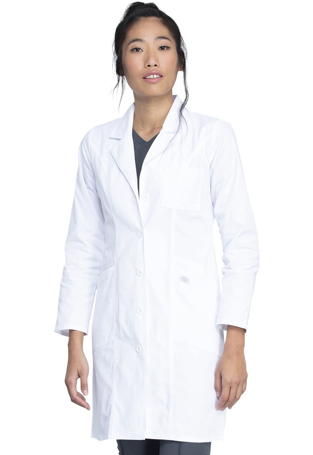 37&quot; Dickies Prof. Whites Lab Coat, Color: White, Size: Small