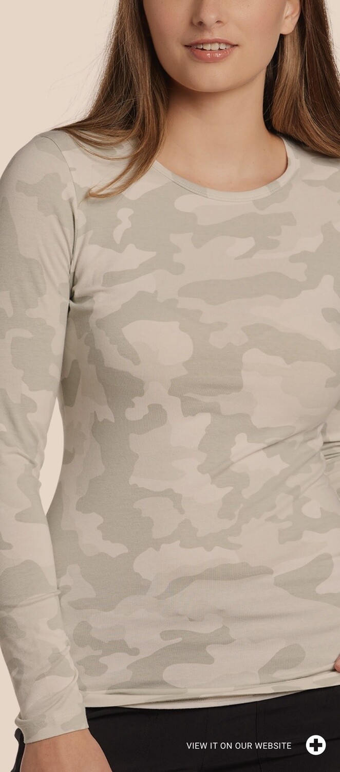 White Cross Women&#39;s Long Sleeve Tee Camo