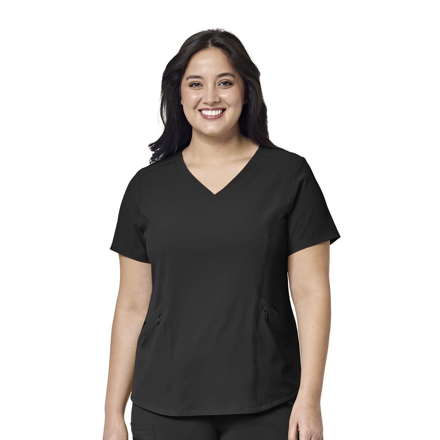 WonderWink  Renew Women&#39;s V-neck Zipper Pocket Top