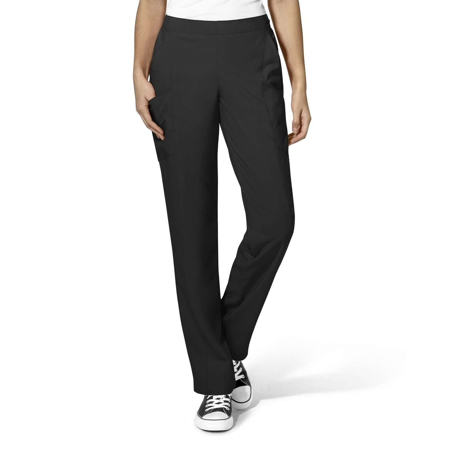 WonderWink W123 Flat Front Drawstring Cargo Pant Petite