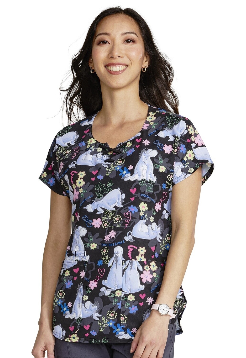 Cherokee Print Round Neck Top Eeyore Dreams