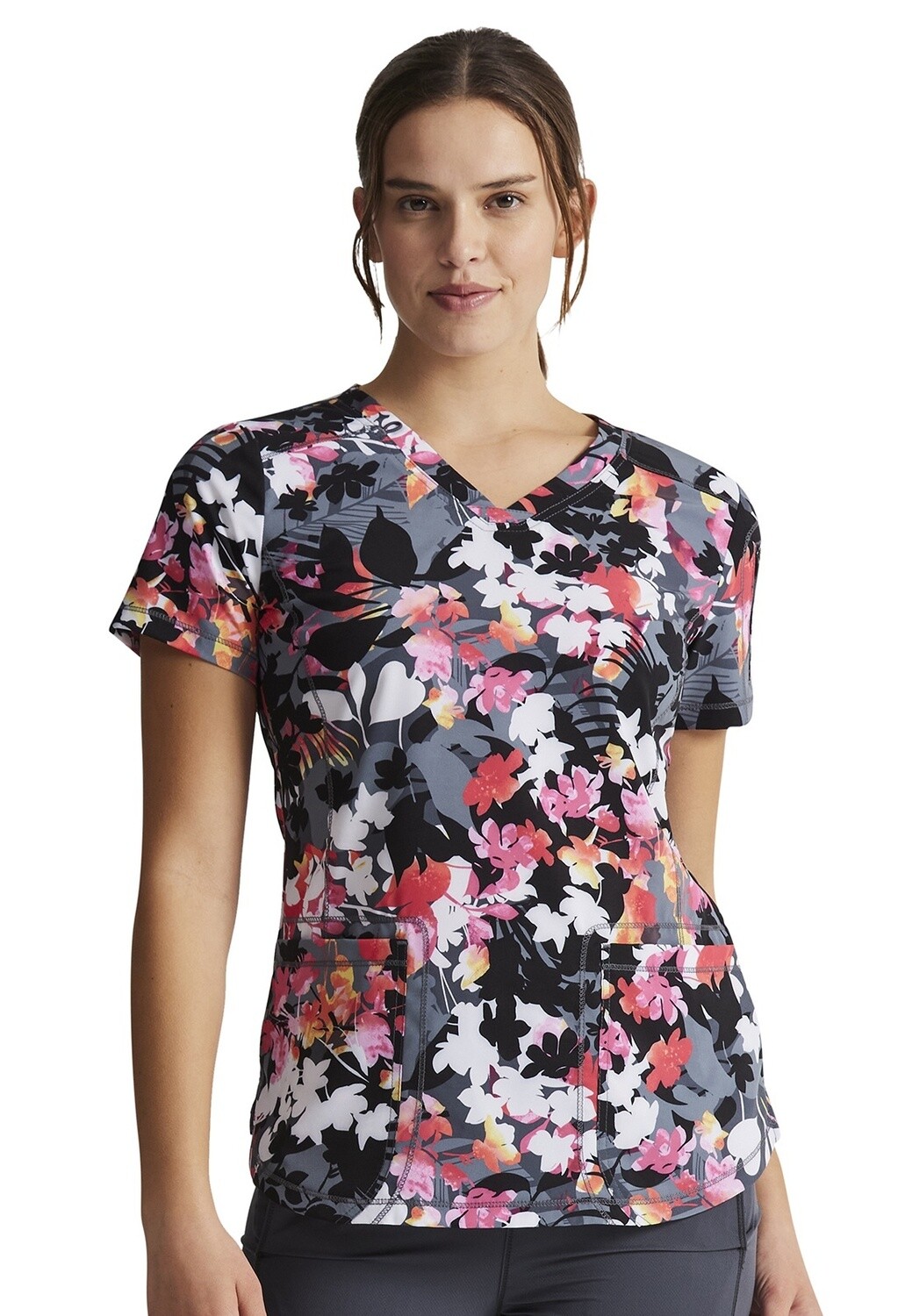 Dickies Print V-Neck Print Top in Tropical Escape
