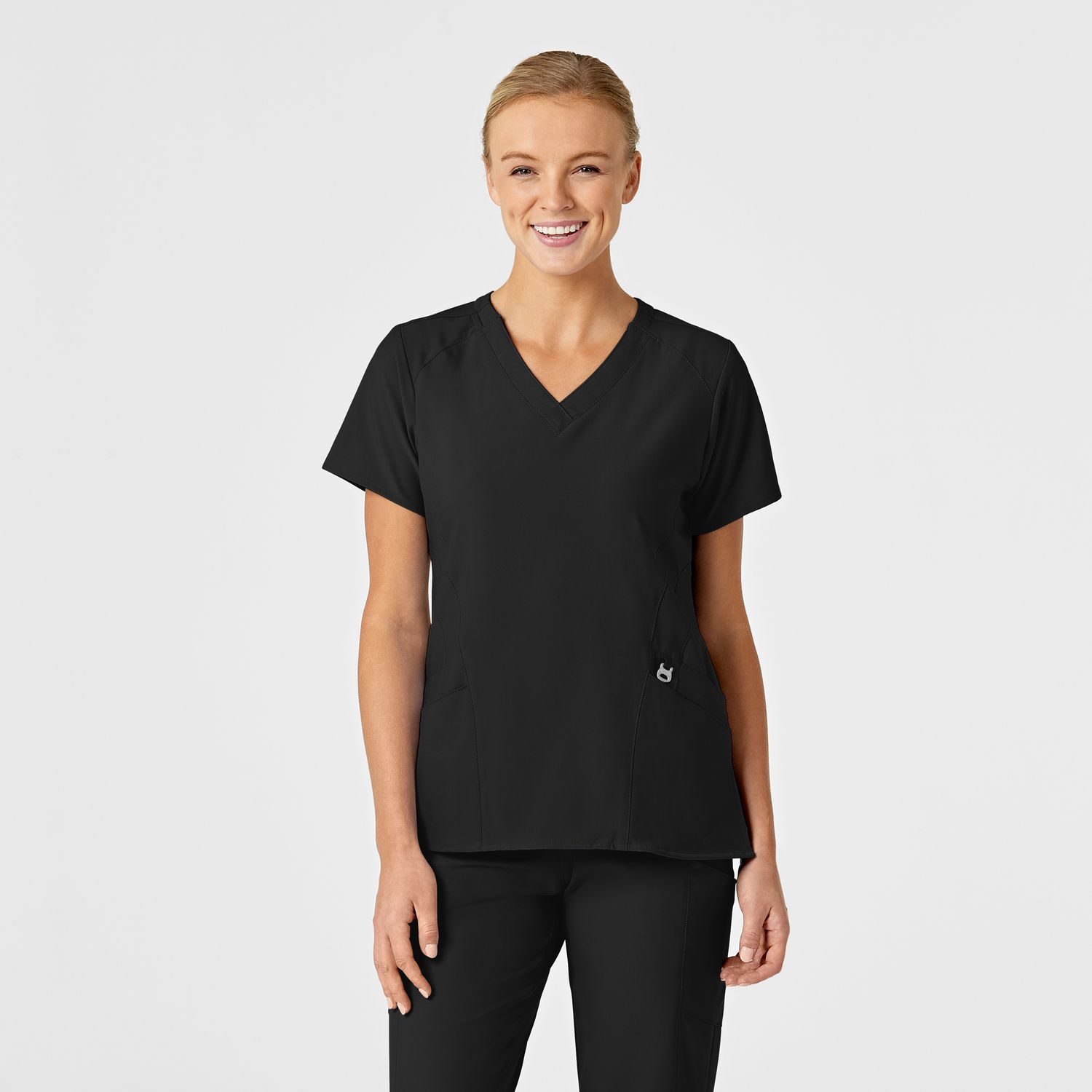 WonderWink W123 Women&#39;s  Stylized V-Neck Top