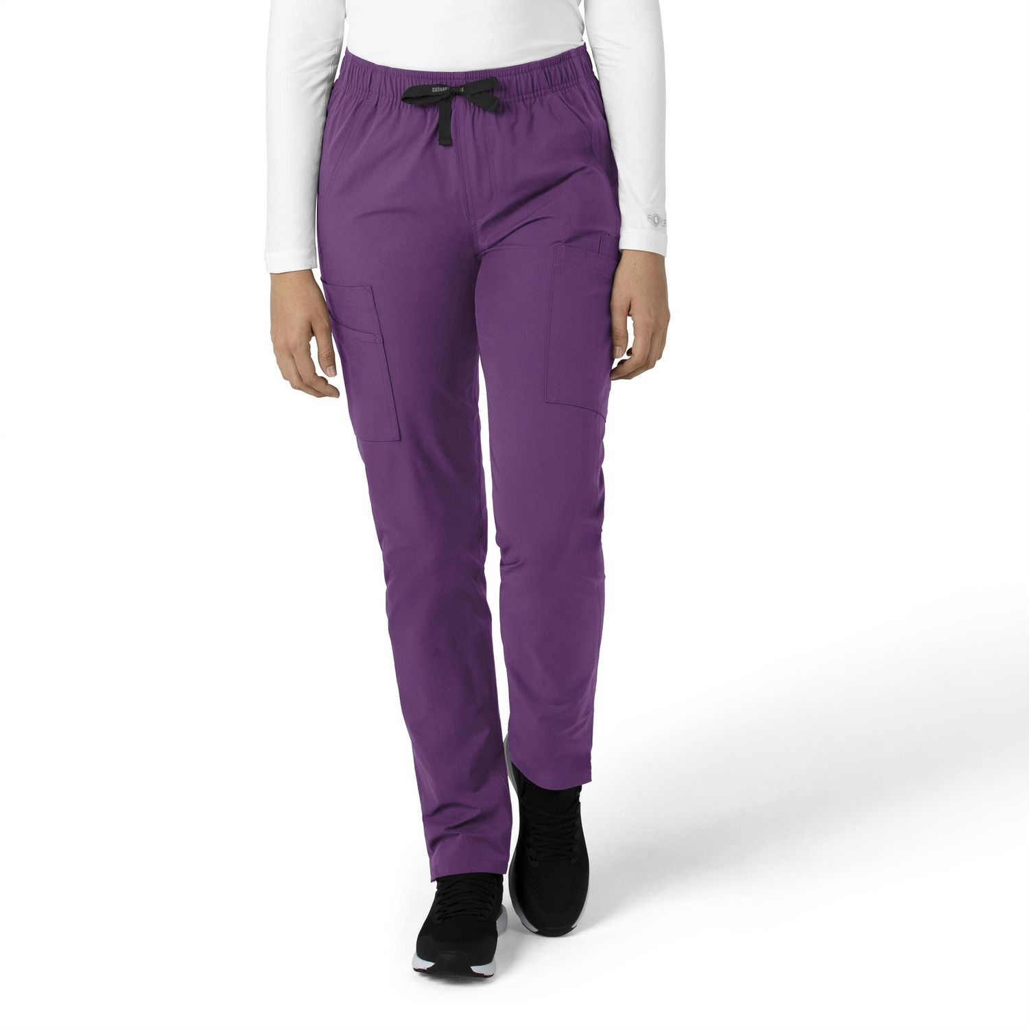 Carhartt Women&#39;s Force Essentials Straight Leg Scrub Pant Petite, Colour: Eggplant, Size: X Small Petite