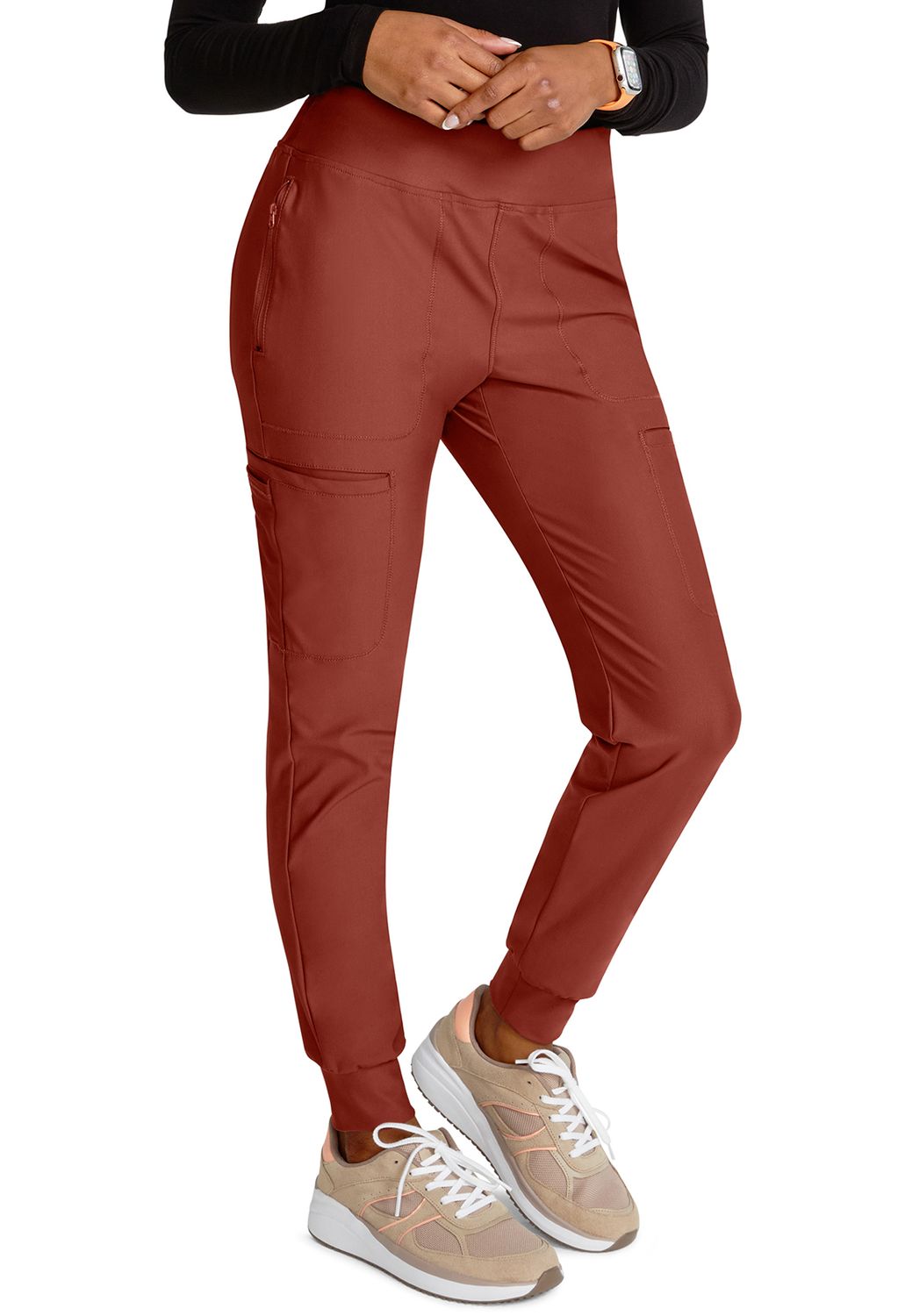 Cherokee Form Women&#39;s  Mid Rise Tapered Leg Drawstring Jogger in MASALA