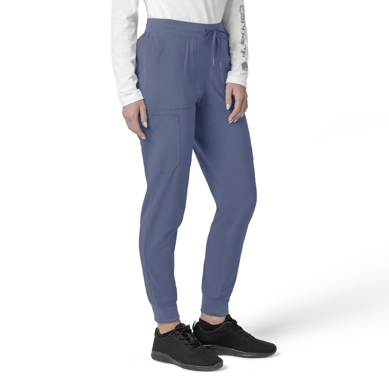 Carhartt Force Cross-Flex Women&#39;s Cargo Jogger Scrub Pant, Colour: Riverside, Size: X Small