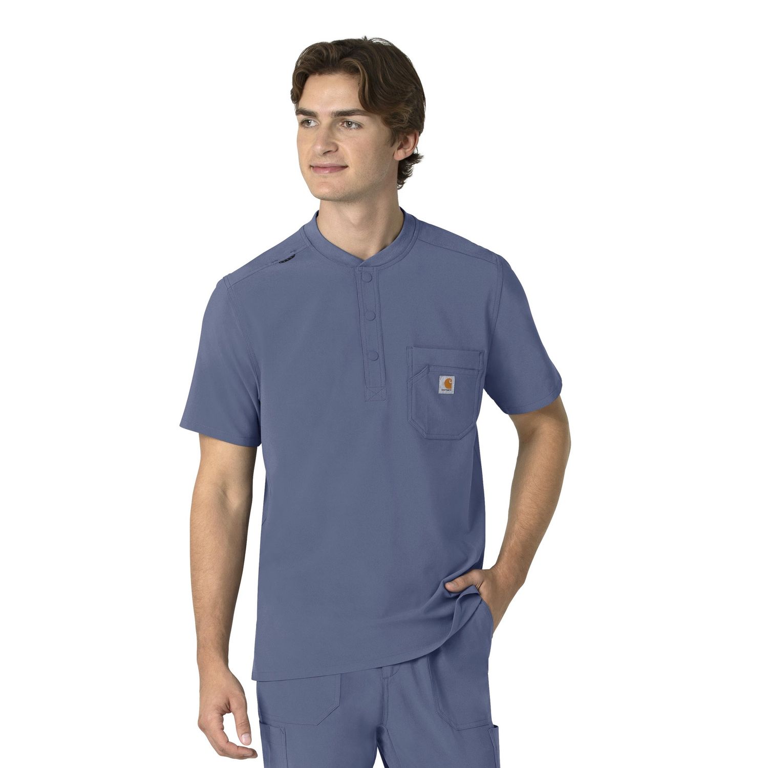 Carhartt Force Cross-Flex Men&#39;s Henley Scrub Top