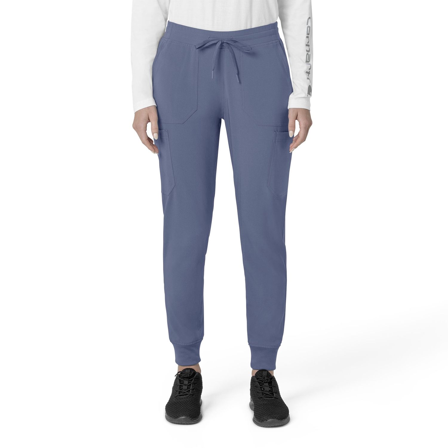 Carhartt Force Cross-Flex Women&#39;s Cargo Jogger Scrub Pant Petite, Colour: Riverside, Size: X Small Petite