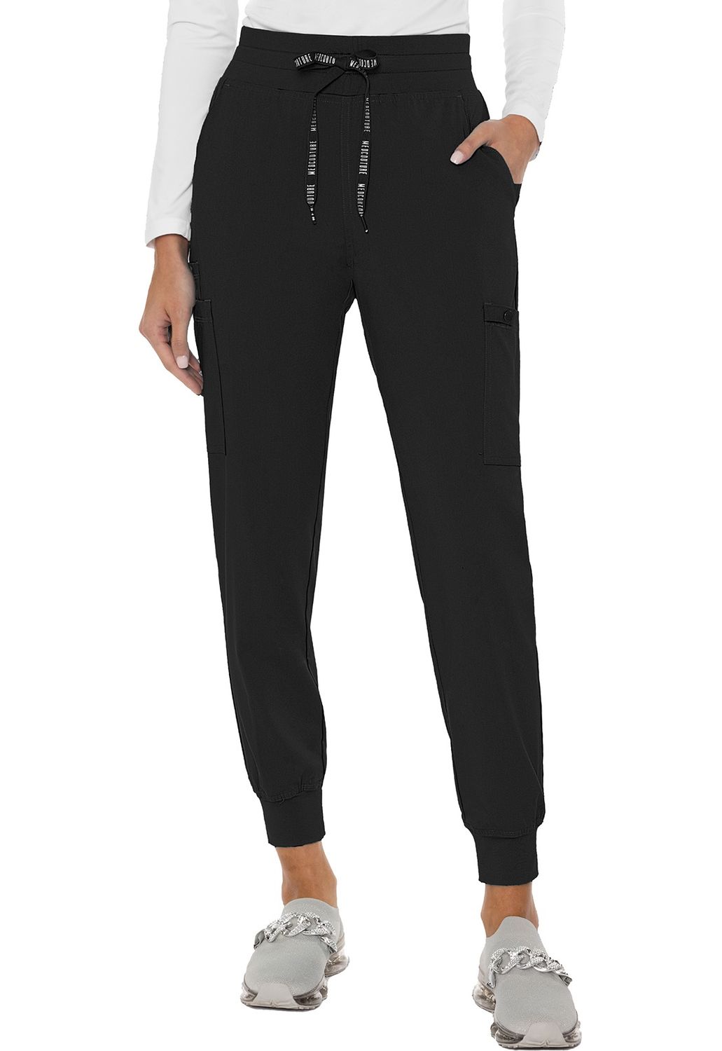 MC Touch Women&#39;s Double Cargo Pocket Jogger Tall, Colour: Black, Size: X Small Tall