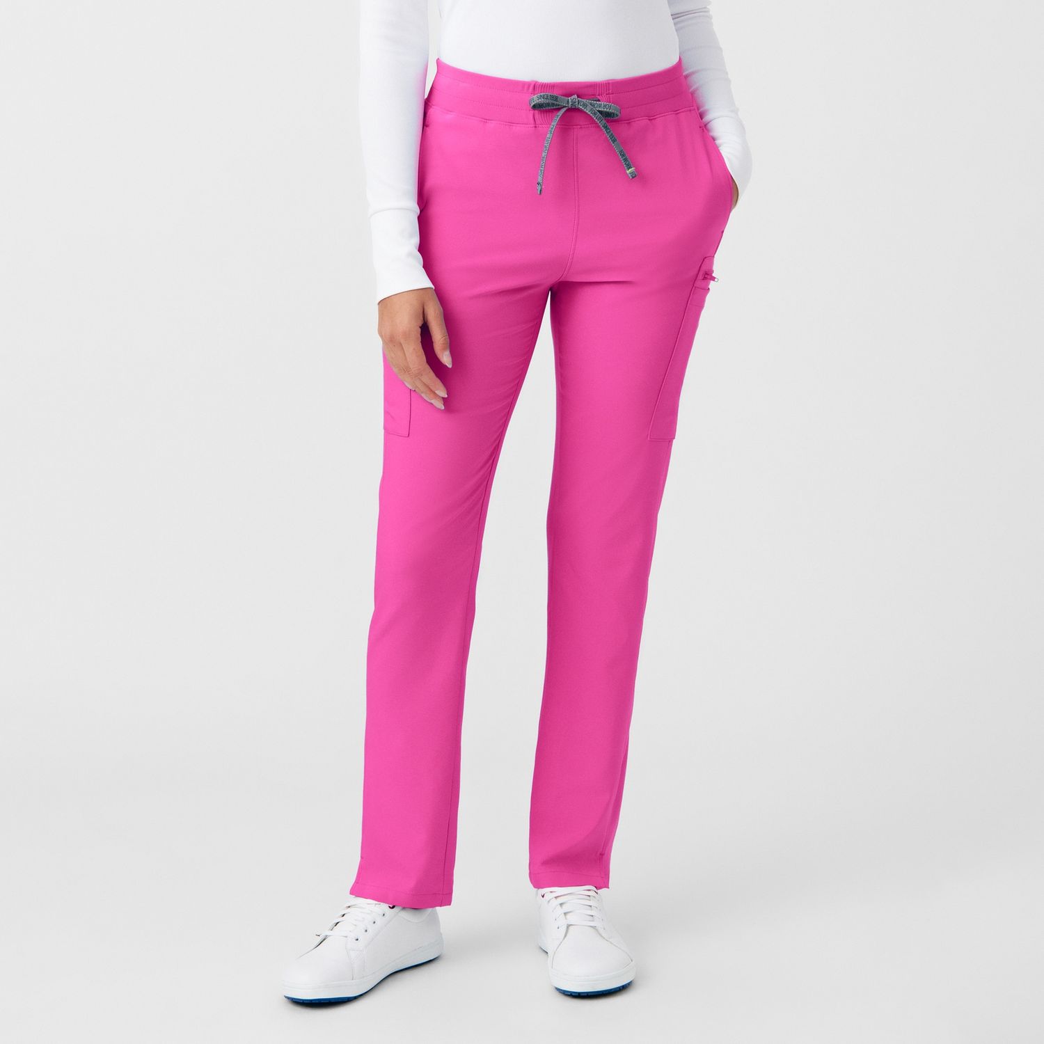 Landau Forward Comfort Stretch Wmns Convertible Cargo Pant Petite in Rose Violet