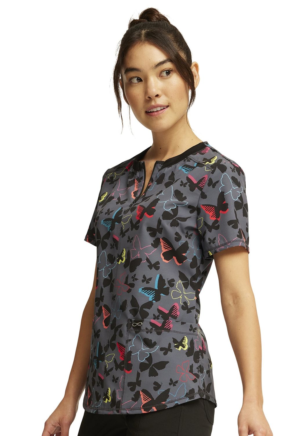 Infinity Round Neck Top in Brilliant Butterflies