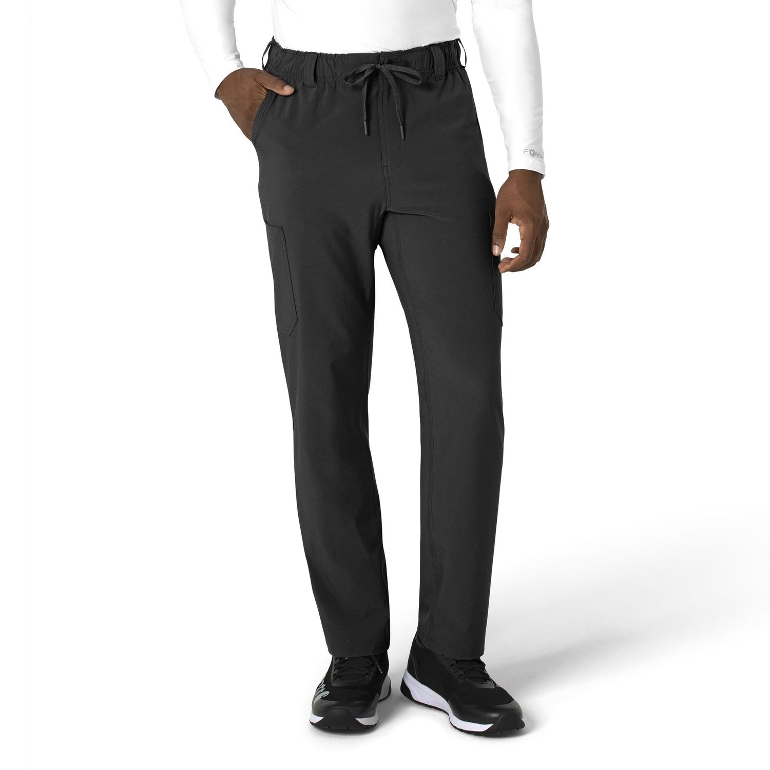 Carhartt Force Cross-Flex Men&#39;s Straight Leg Scrub Pant Tall, Colour: Black, Size: Small Tall