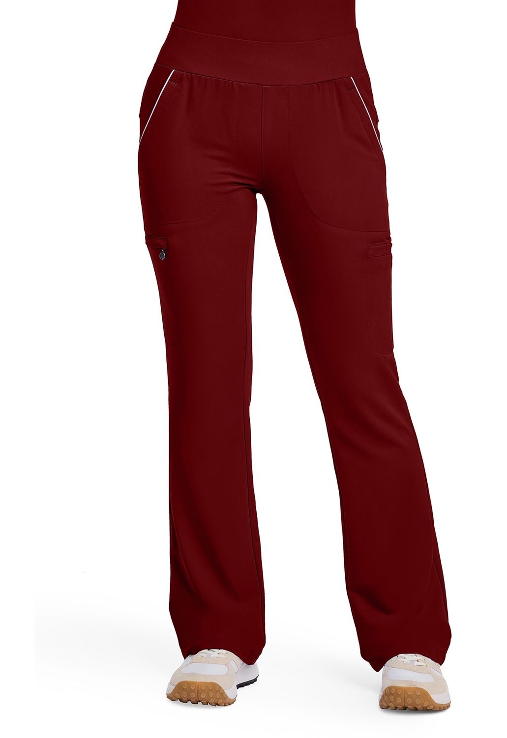 Healing Hands 360 High Waist Pant, Colour: Garnet Red, Size: X Small