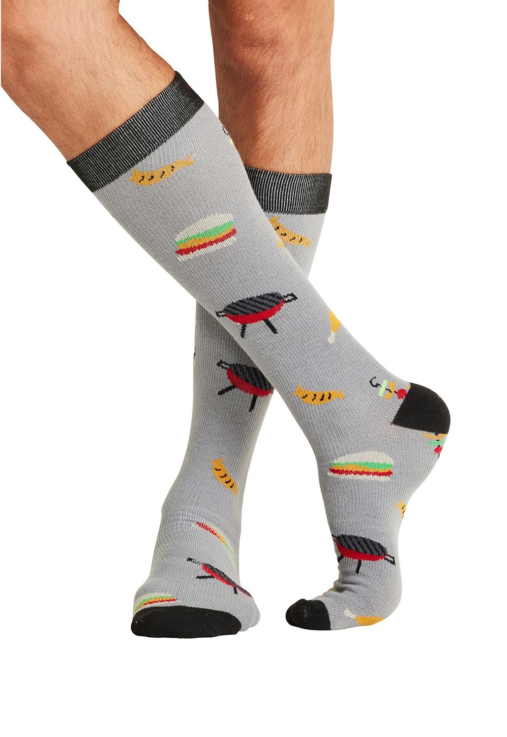 Cherokee Men's Print Support Compression Socks, Colour: BBQ All Day