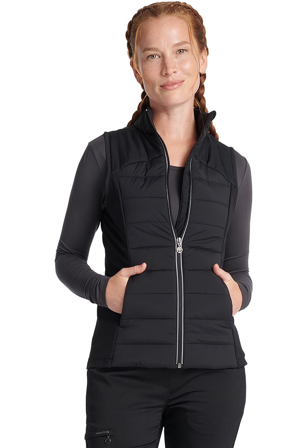 Healing Hands Limited Edition Quilted Vests, Colour: Black, Size: X Small