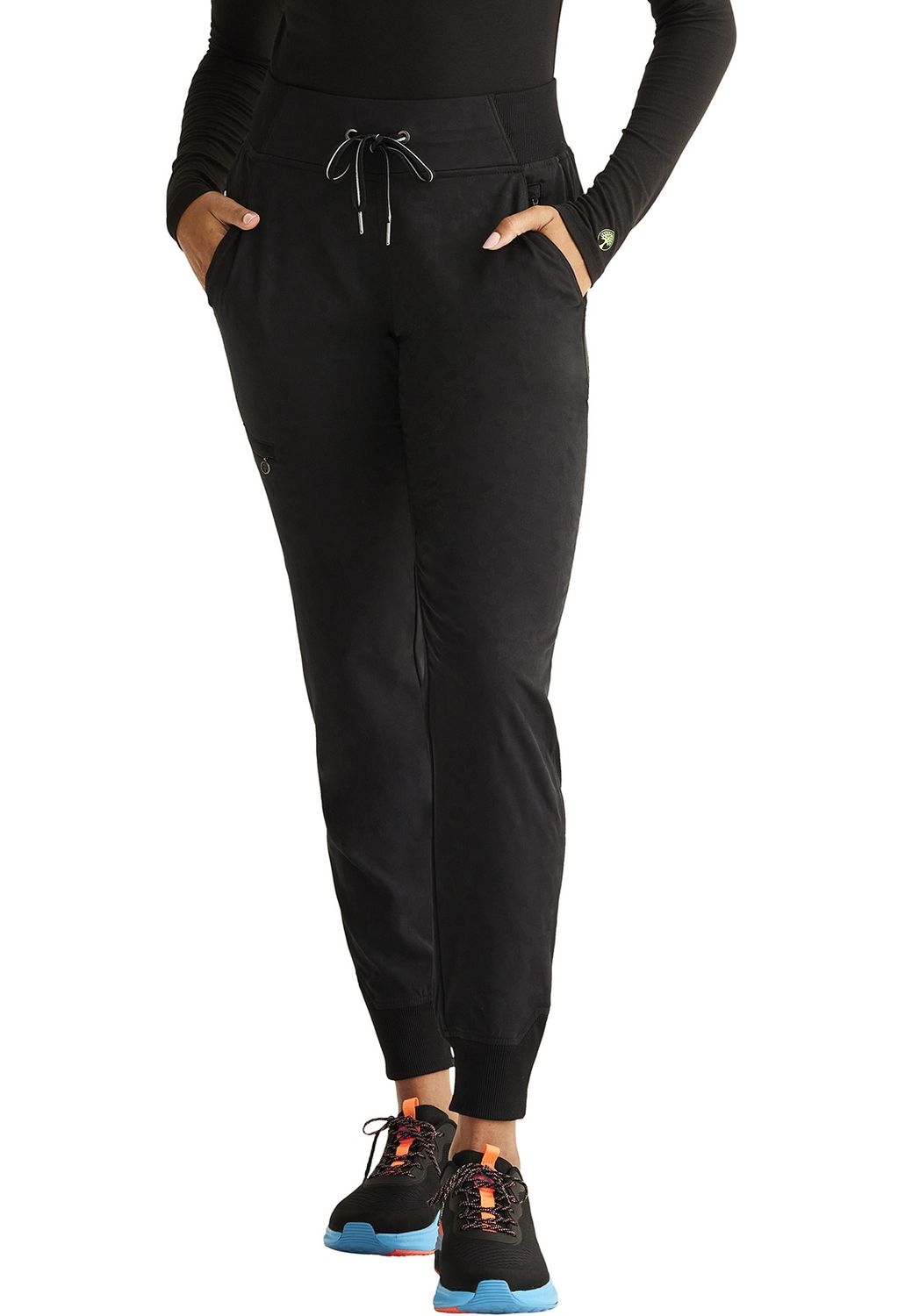 Healing Hands Women's Trinity Jogger Petite, Colour: Black Leopard, Size: X Small Petite