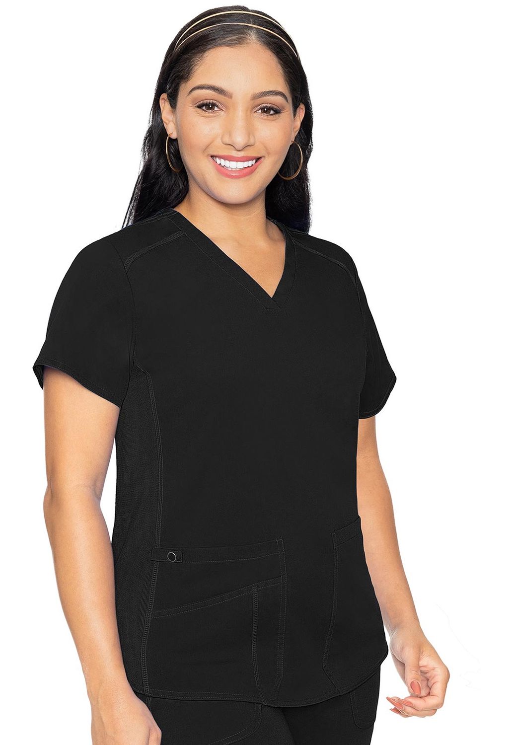 MC Touch Women's V-Neck Shirttail Top